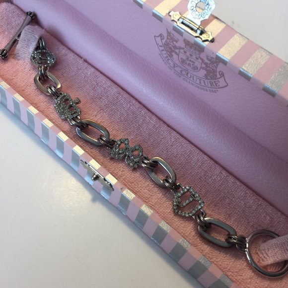 💍🍒👑JUICY COUTURE Silver/CZ Bracelet💍🍒👑 - Picture 2 of 8